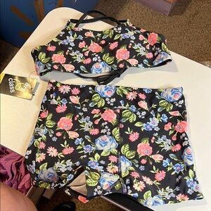 Art Class Black and Pink Swim Bike Shorts